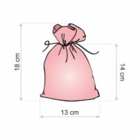 Bolsas de yute 13 x 18 cm - granate Bolsas medianas