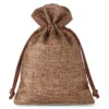 Bolsas de yute 13 x 18 cm - natural oscuro Bolsas marrones