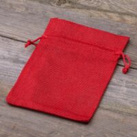 Bolsas de yute 13 x 18 cm - rojo Bolso de la Navidad