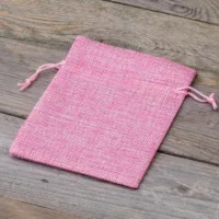 Bolsas de yute 13 x 18 cm - rosa claro Para niños