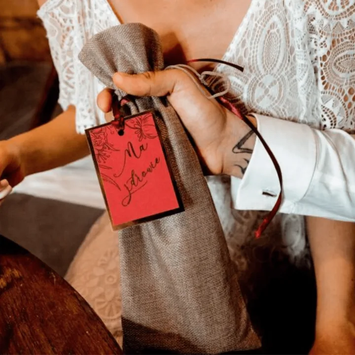 Bolsa de yute 16 x 37 cm - natural Halloween