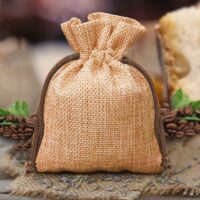 Bolsas de yute 8 x 10 cm - marrón claro