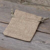 Bolsas de yute 8 x 10 cm - natural Halloween