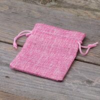 Bolsas de yute 8 x 10 cm - rosa claro Bolsas pequeñas 8x10 cm
