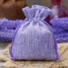 Bolsas de yute 8 x 10 cm - violeta claro Bolsas pequeñas 8x10 cm