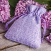 Bolsas de yute 8 x 10 cm - violeta claro