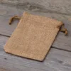 Bolsas de yute 9 x 12 cm - marrón claro Halloween