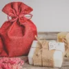 Bolsas de yute 9 x 12 cm - granate Bolsa de yute