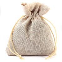 Bolsas de yute 9 x 12 cm - natural claro Decoraciones de mesa