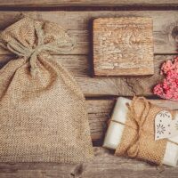 Bolsas de yute 9 x 12 cm - natural claro Bolsa de yute