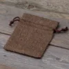 Bolsas de yute 9 x 12 cm - natural oscuro