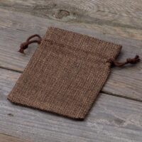 Bolsas de yute 9 x 12 cm - natural oscuro