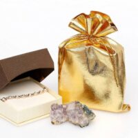 Bolsas metálico 10 x 13 cm - dorado Bolsas pequeñas 10x13 cm