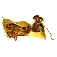 Bolsas metálico 10 x 13 cm - dorado Decoraciones de mesa