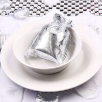 Bolsas metálico 10 x 13 cm - gris plata Bolsas pequeñas 10x13 cm