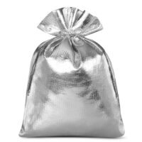 Bolsas metálico 12 x 15 cm - gris plata Bolsas metálico