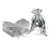 Bolsas metálico 13 x 18 cm - gris plata Baby Shower