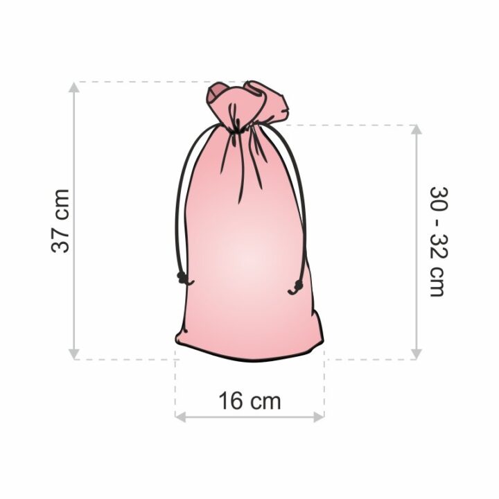 Bolsa metálico 16 x 37 cm - dorado San valentín