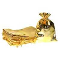Bolsas metálico 18 x 24 cm - dorado Bolsas medianas