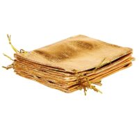 Bolsas metálico 22 x 30 cm - dorado San valentín