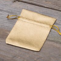 Bolsas metálico 8 x 10 cm - dorado Bolso de la Navidad