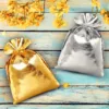 Bolsas metálico 8 x 10 cm - dorado Bolsas ocasionales