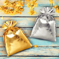 Bolsas metálico 8 x 10 cm - dorado Bolsas ocasionales
