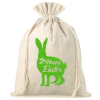 Bolsa grande estilo lino con dimensiones de 30 x 40 cm - Pascua - conejo Bolsas ocasionales