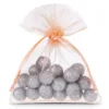 Bolsas de organza 8 x 10 cm - salmón Bolsas naranjas