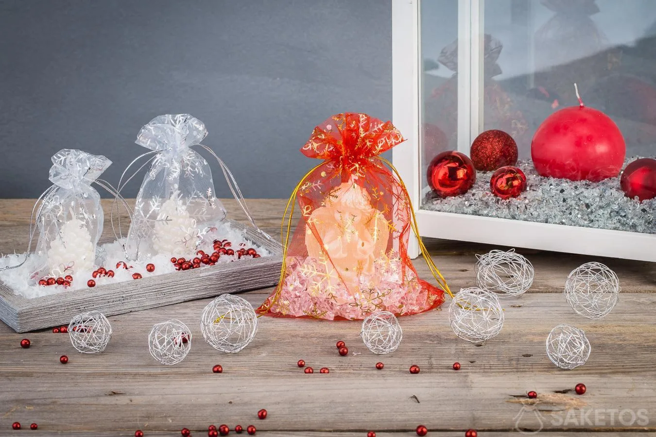 Las bolsas también pegan perfectamente con las decoraciones de Navidad
