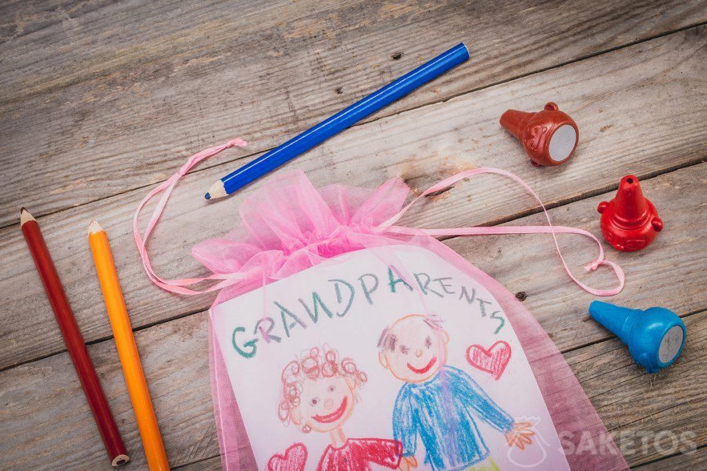 Laurel para abuelos empacados en una bolsa