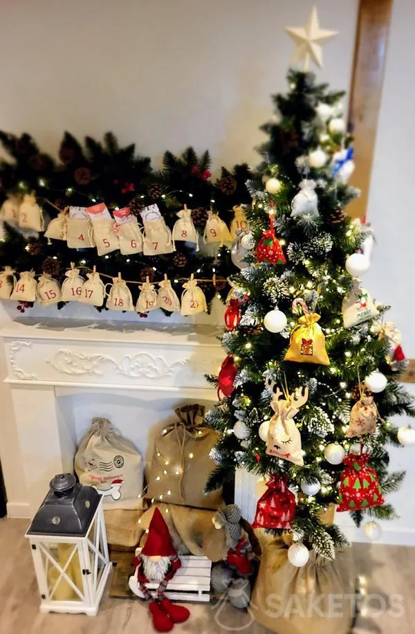 adornos navideños con regalos