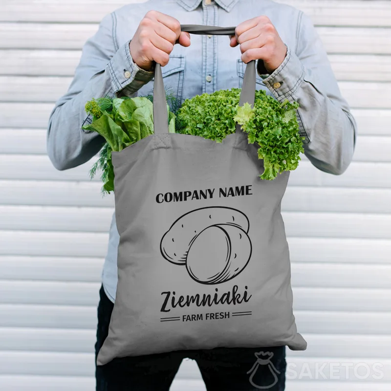 Bolsa de compras con logotipo de empresa