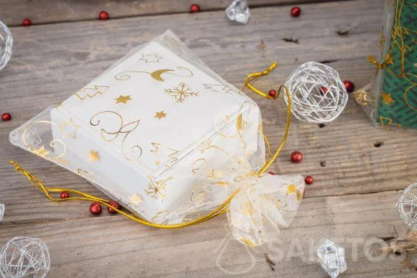 Bolsa de organza para regalos de Navidad