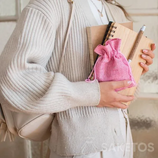 Bolsa de yute - organizadores reutilizables para estudiantes
