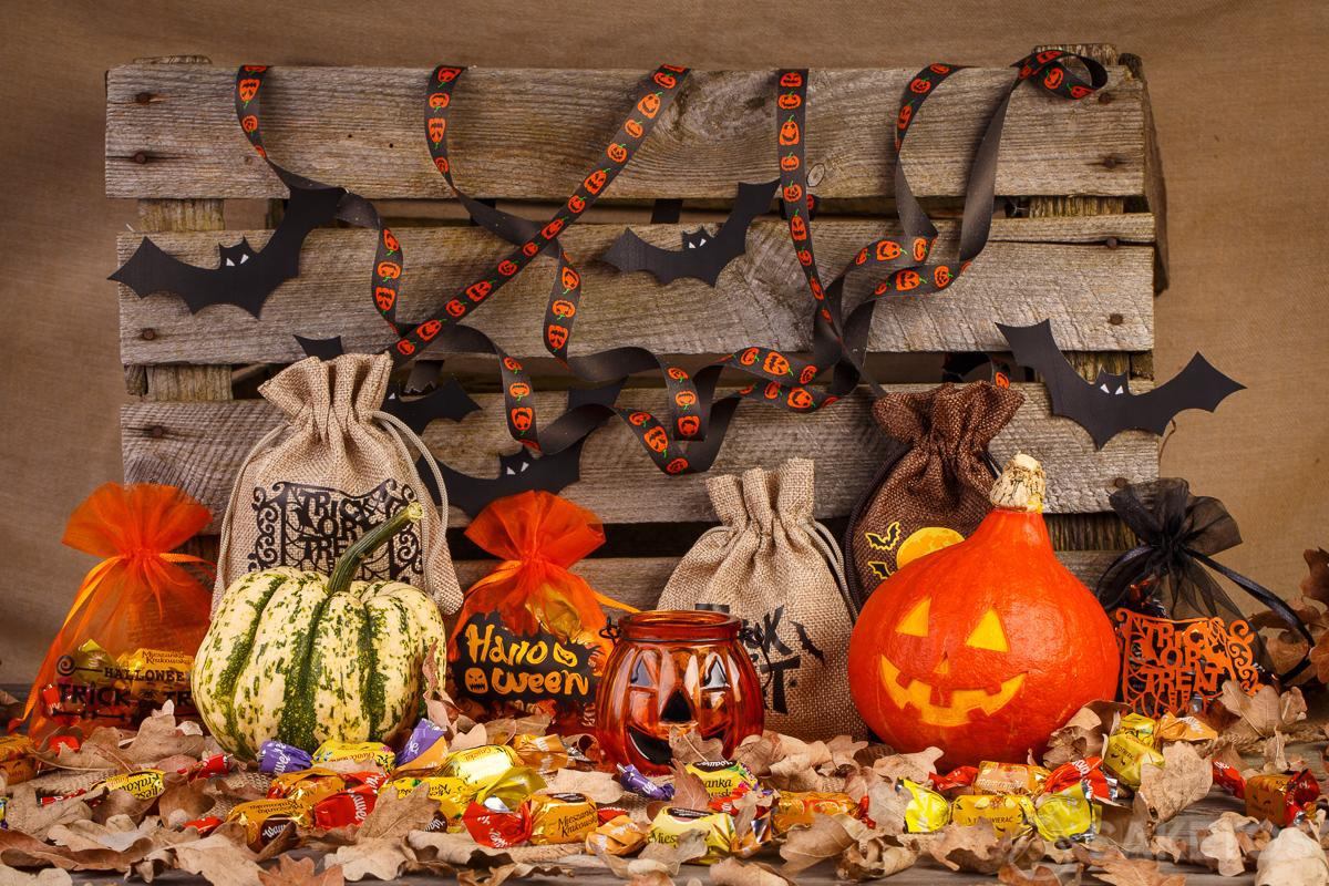 caja para los caramelos de Halloween