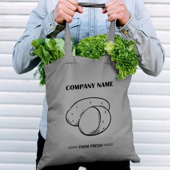 Bolsa de compras con logo de la empresa - bolsas reutilizables para compras