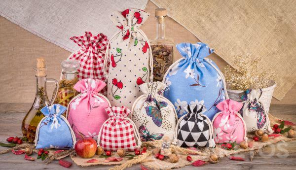 Bolsas de lino con estampados