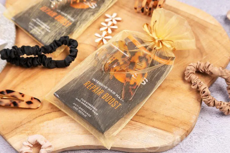 Bolsa de organza para muestras de productos