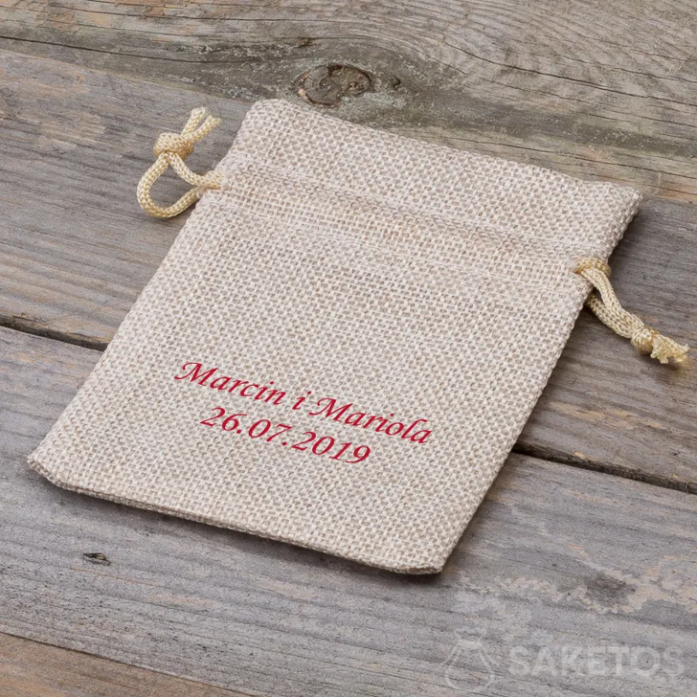Bolsa de arpillera con impresión personalizada