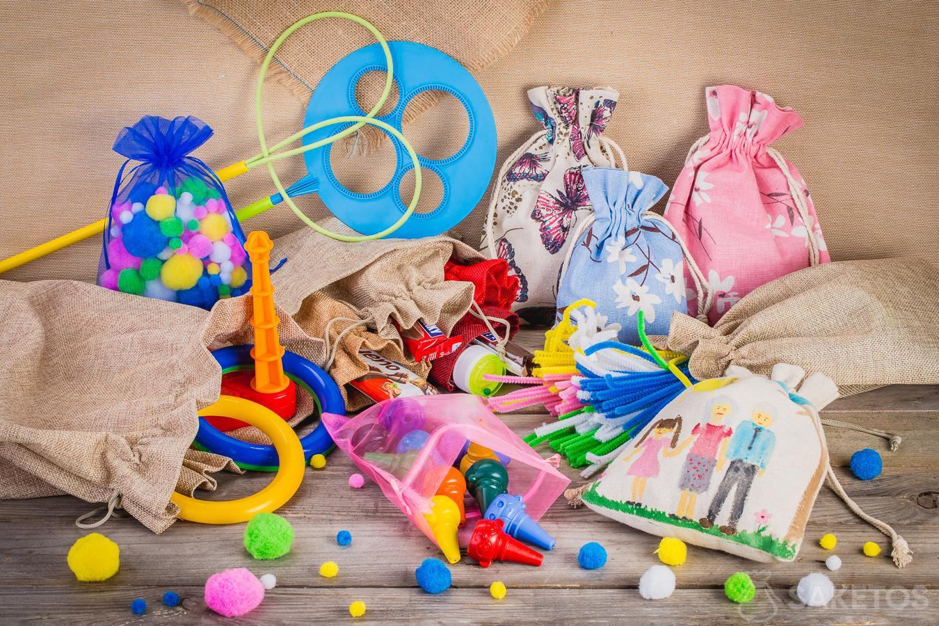 En las bolsas se pueden guardar los gadgets de animación
