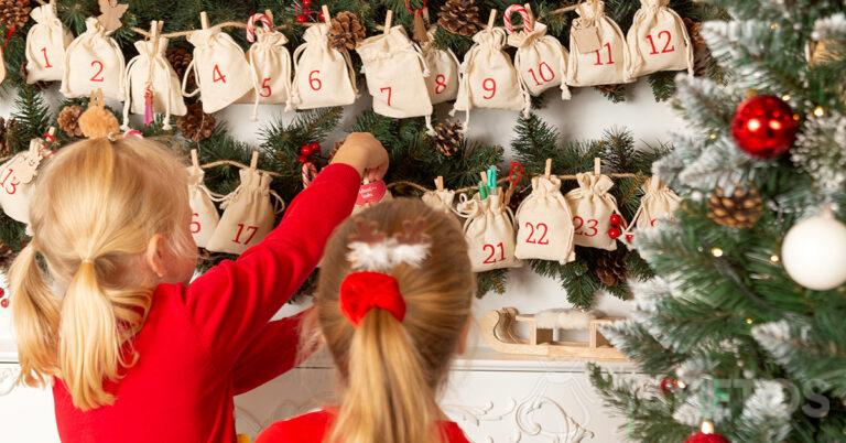 Calendario de adviento de bricolaje para niños