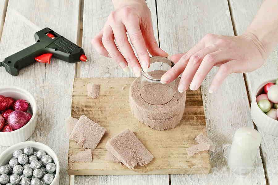 Idea para un candelabro de Navidad DIY