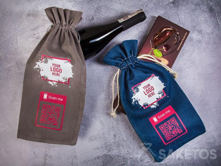 Las bolsas de 16x37 cm son perfectas para botellas o chocolates grandes.