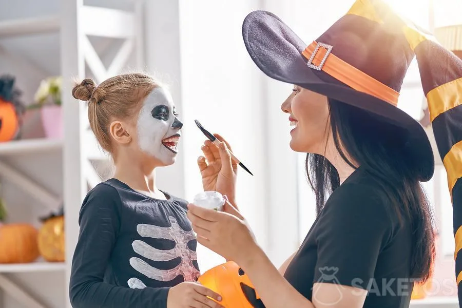 Disfraz de Halloween y maquillaje