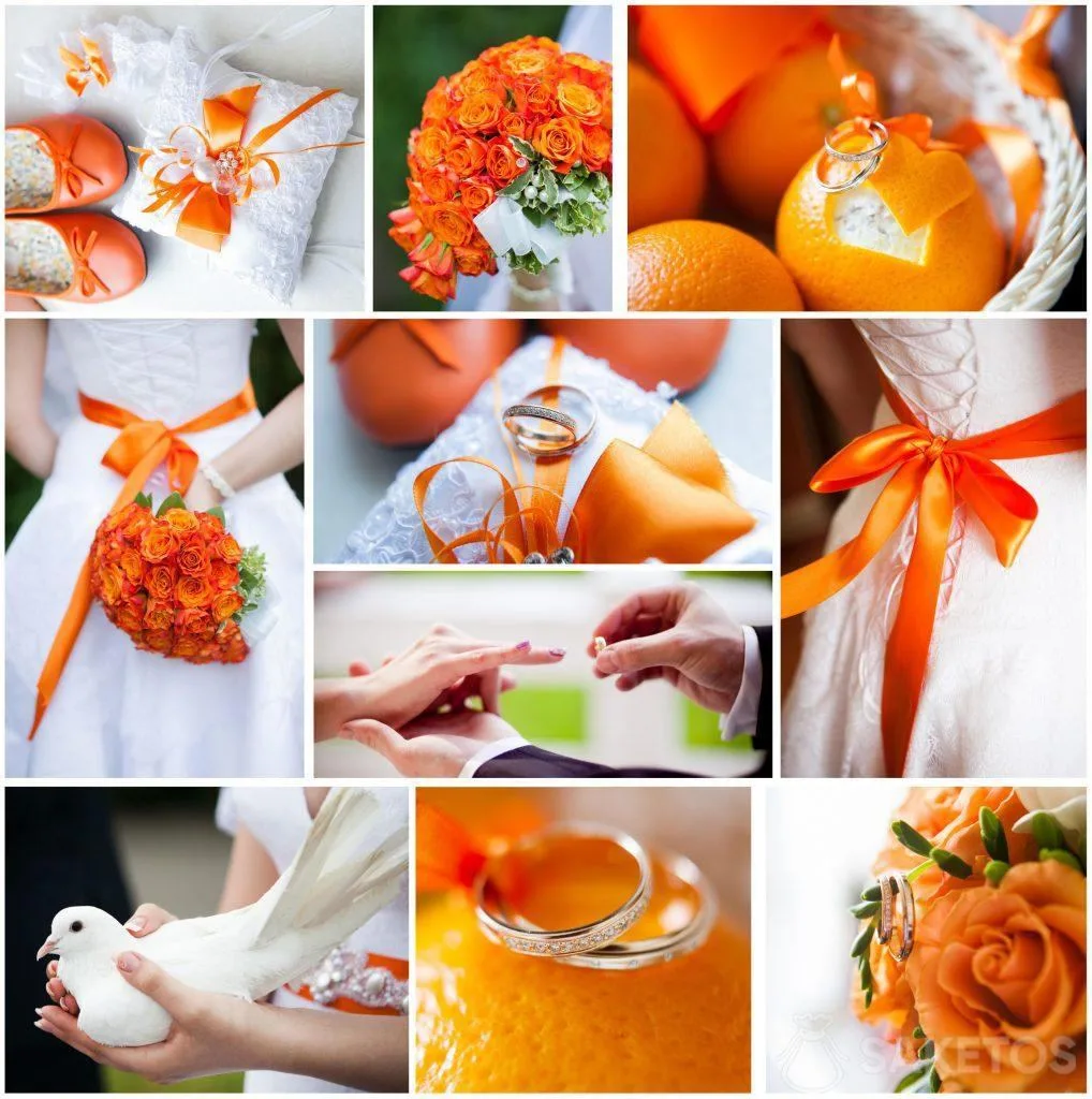 El color de la boda: naranja