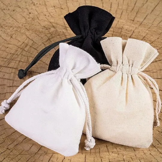 Bolsas de tela de algodón - diferentes colores