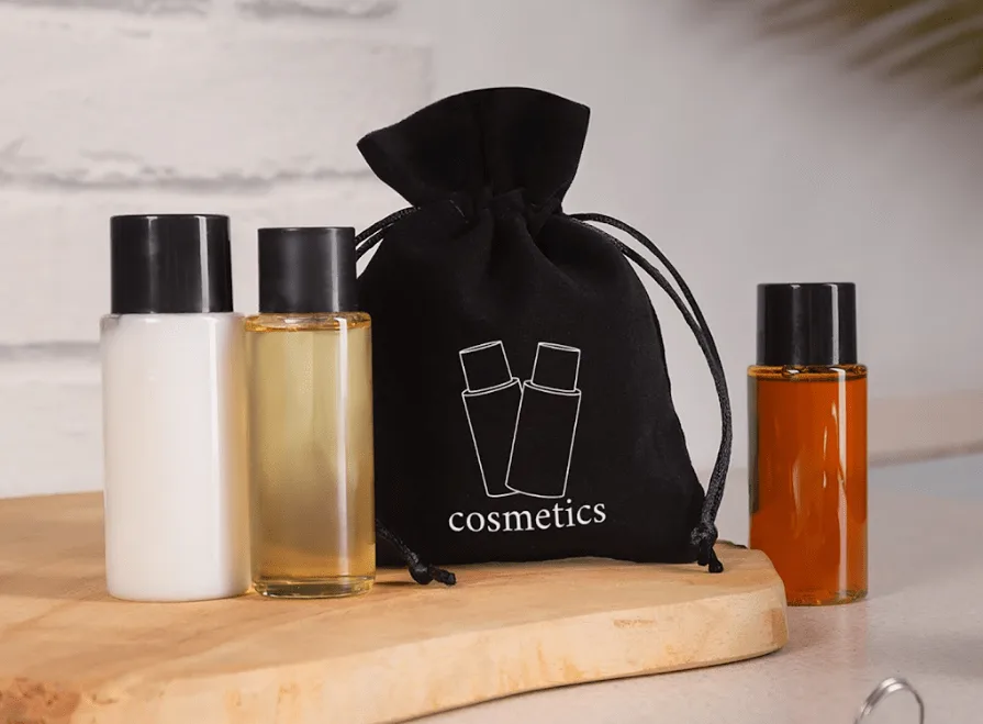 Bolsa de terciopelo estampada
