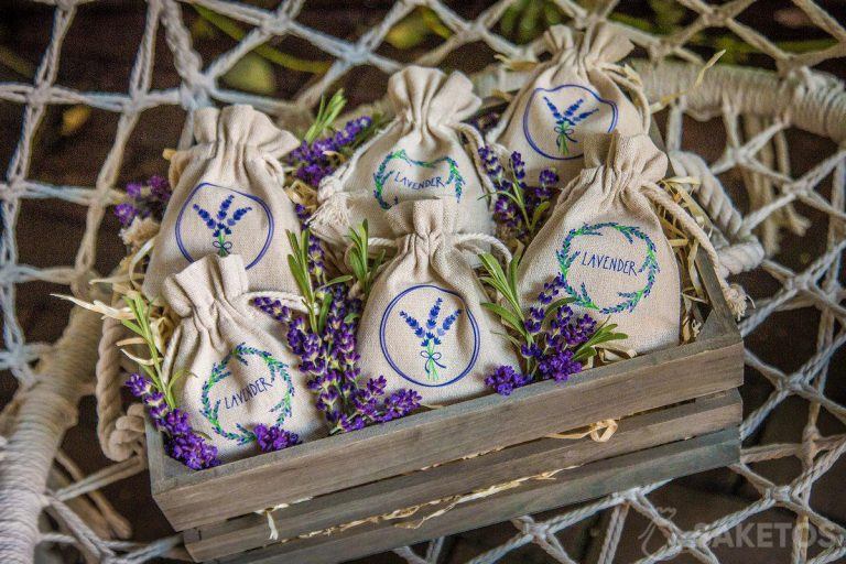 Bolsas de lino con lavanda
