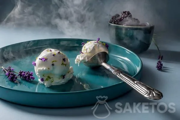 Helado de lavanda